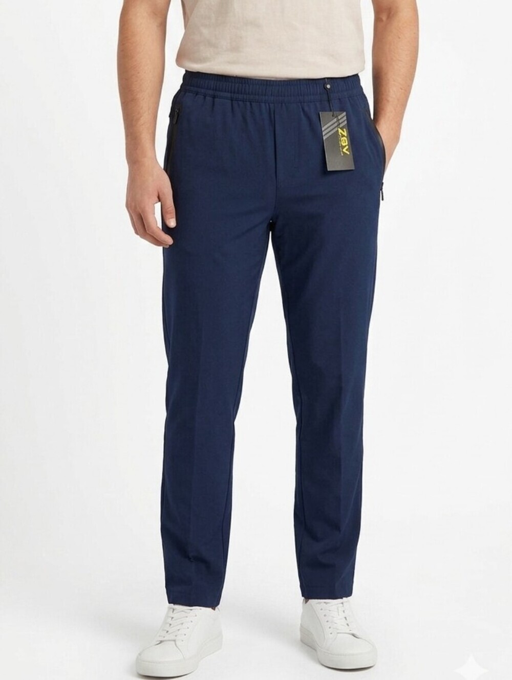 Travels Together With You Pants Elastic Waistband Navy Blue Men's Size 3XL NWT